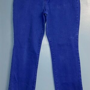Chico's So SlimmingWomen’s Vibrant Blue Straight Leg Jeans Size 1.5 Regular (10)